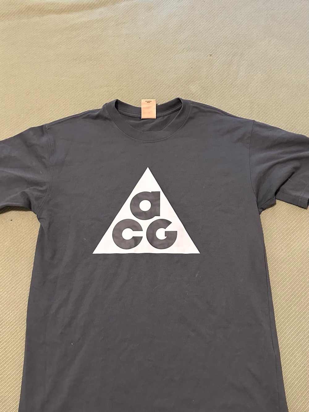 Nike Black Short-Sleeve Tee with White ACG Triangle Logo